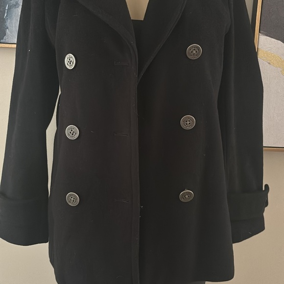 Lands' End Wool Cashmere Blend Double Breast Peacoat
Black size 6P - Picture 3 of 9
